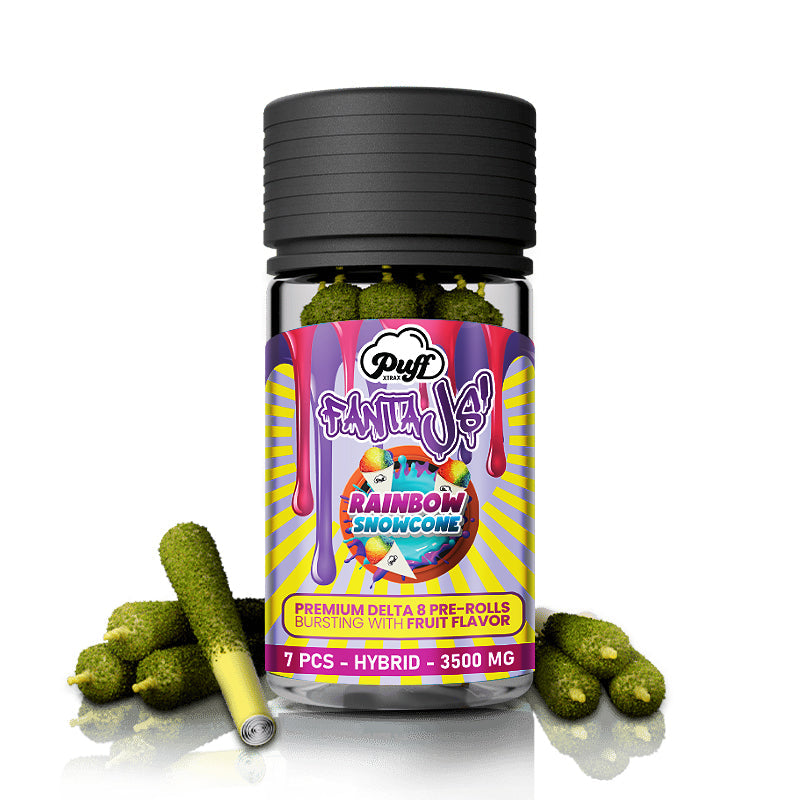 FantaJ's Delta-8 Pre-Rolls: Rainbow Snowcone (Pack of 7).